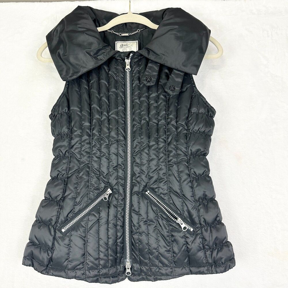 Goode Rider Tech Down Vest Size XS Black NWT Equestrian Full Zip Pockets